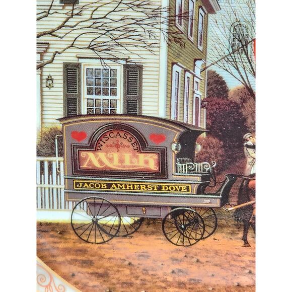 A Farewell Kiss Wall Decor Plate 1994 Porcelain 8" Hometown Memories Charles W - Picture 4 of 14